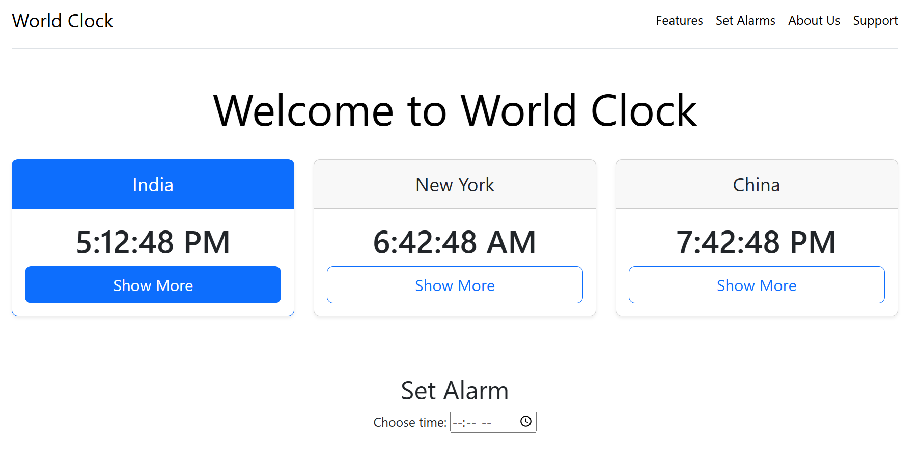 World Clock (including personalized alarms)