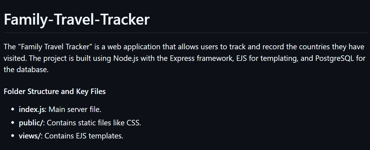 Family Travel Tracker